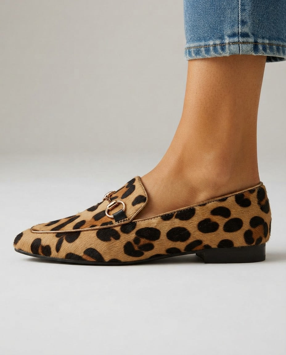 Serena Loafers — Leopard Print with Horsebit