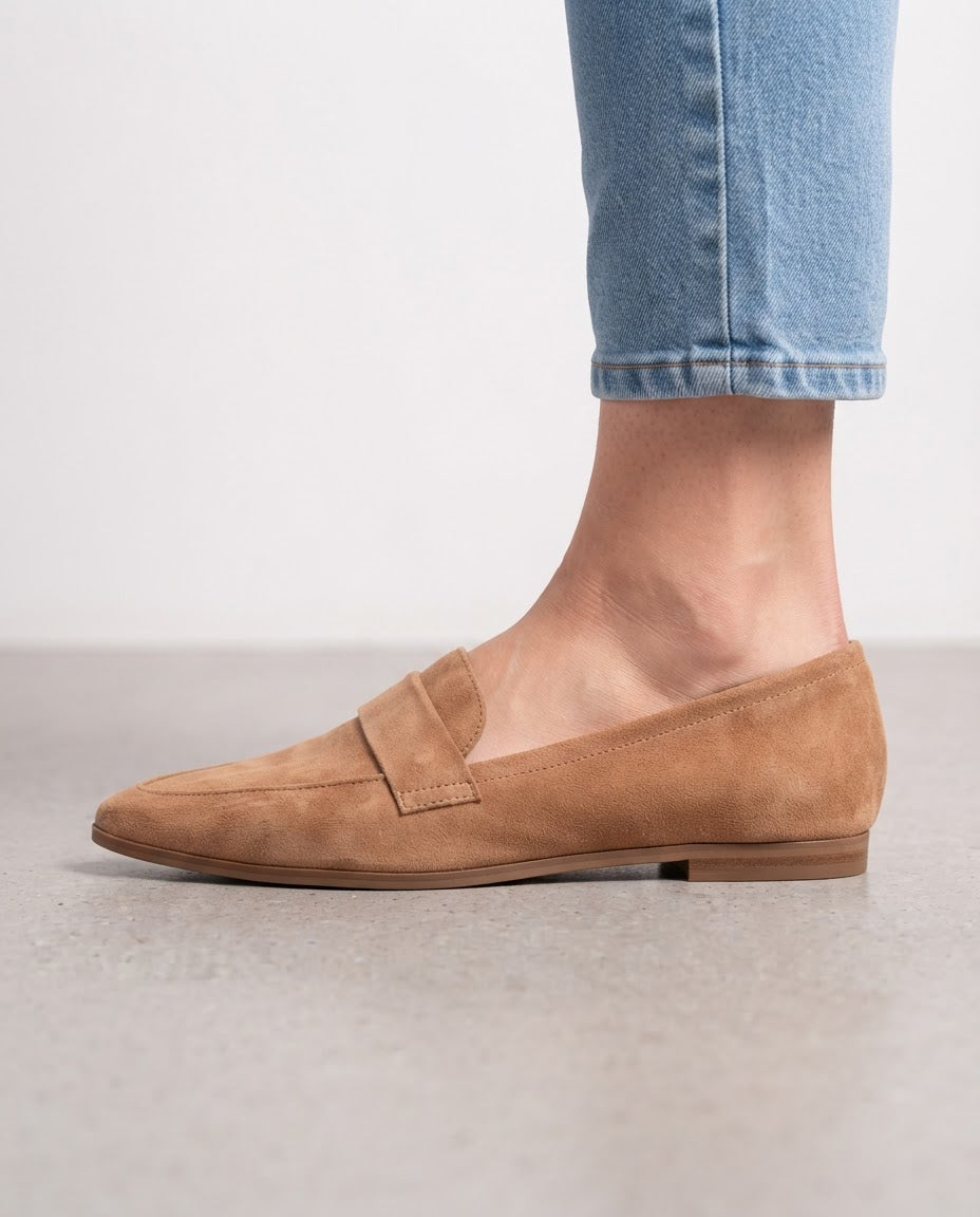 Pointed Loafer with Vamp Strap