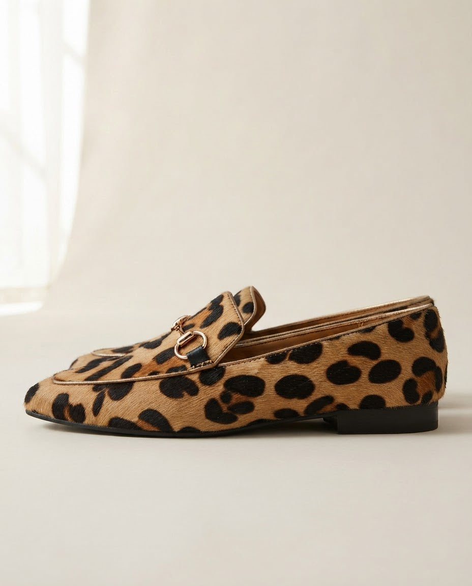 Serena Loafers — Leopard Print with Horsebit