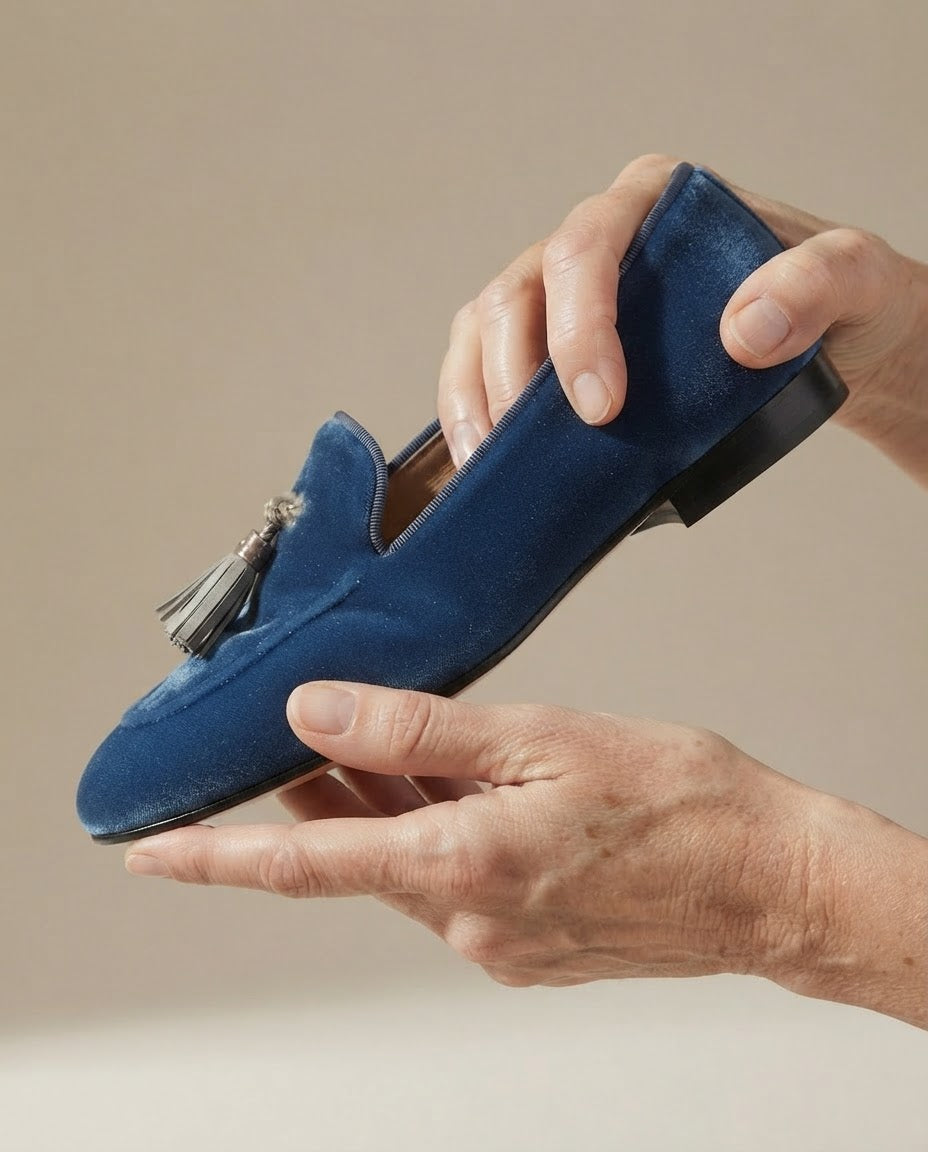 Vittoria Loafers — Blue Velvet