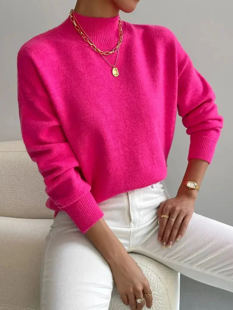 P|H - Soft Mock Neck Knit Sweater Eleanor