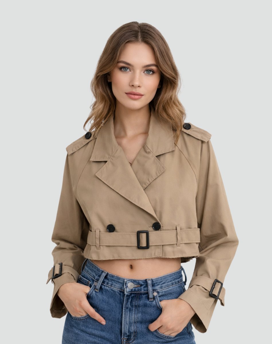 Jenna | Belted Short Trench Coat