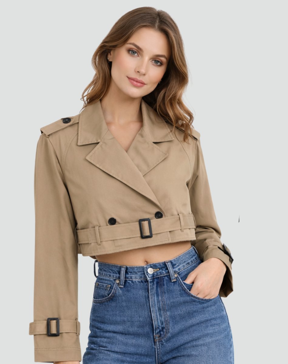 Jenna | Belted Short Trench Coat