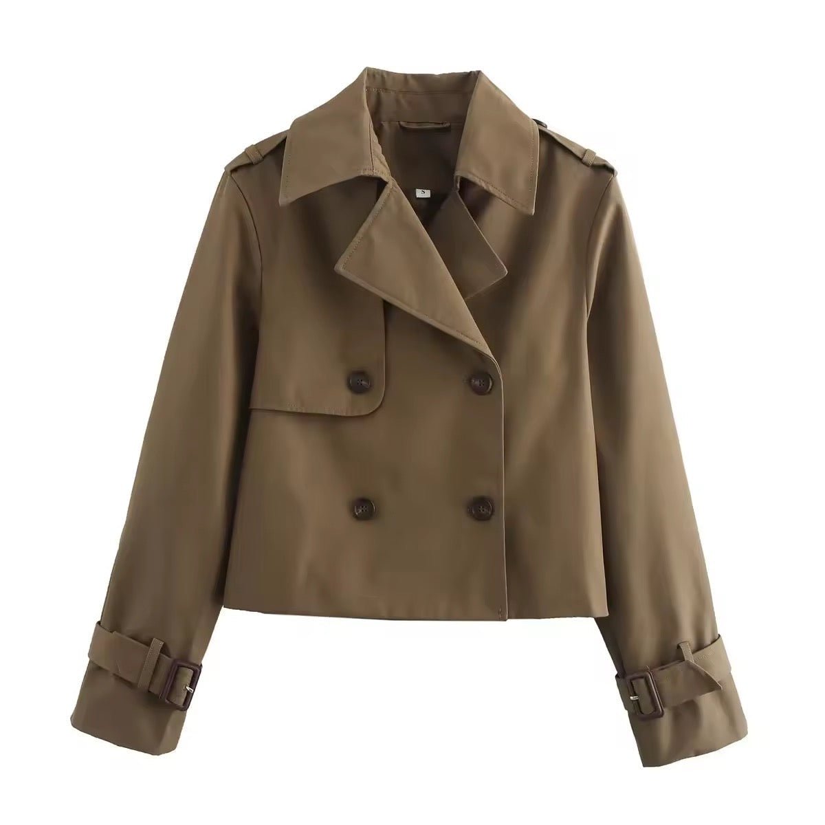 Emily | Double-Breasted Short Trench Coat
