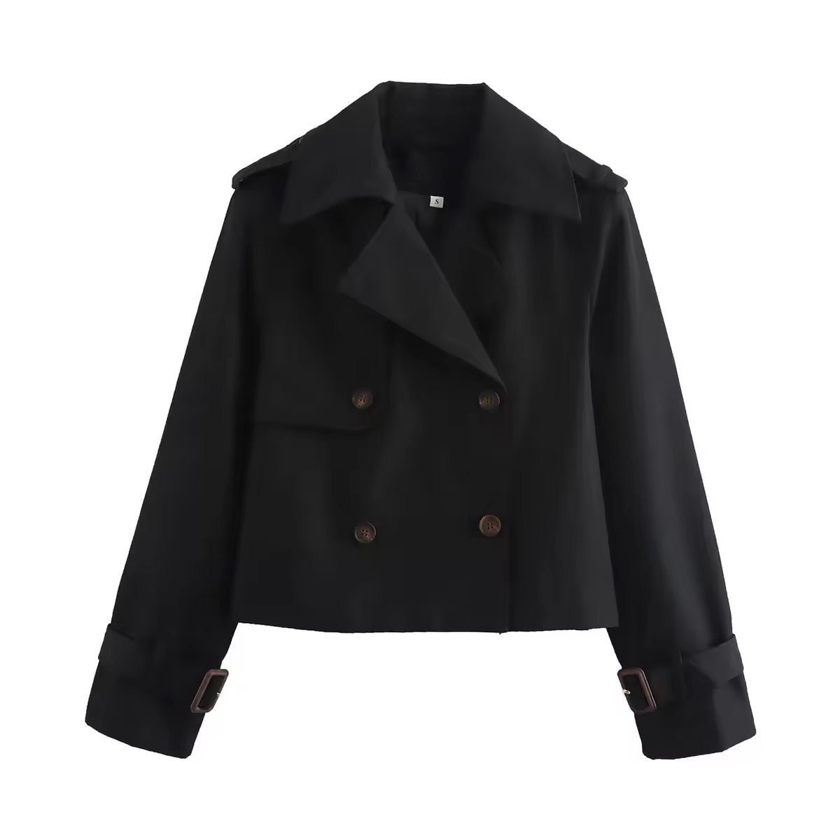 Emily | Double-Breasted Short Trench Coat