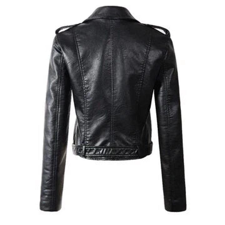 Rachel | Belted Short Moto Jacket