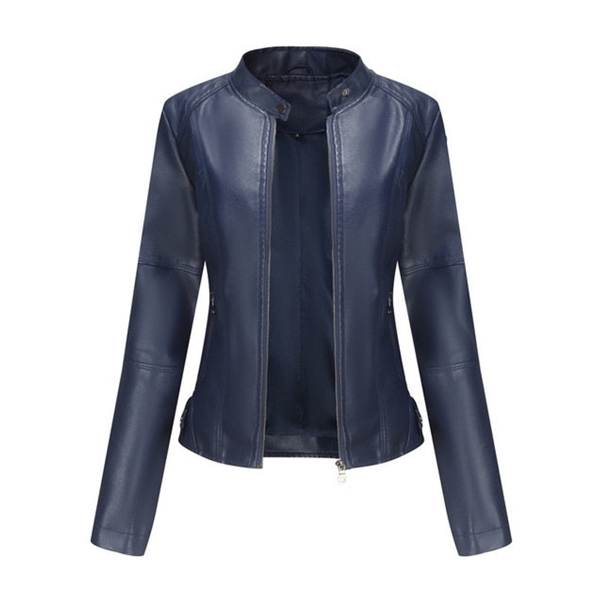 Helen | Refined Moto Jacket with Stand Collar