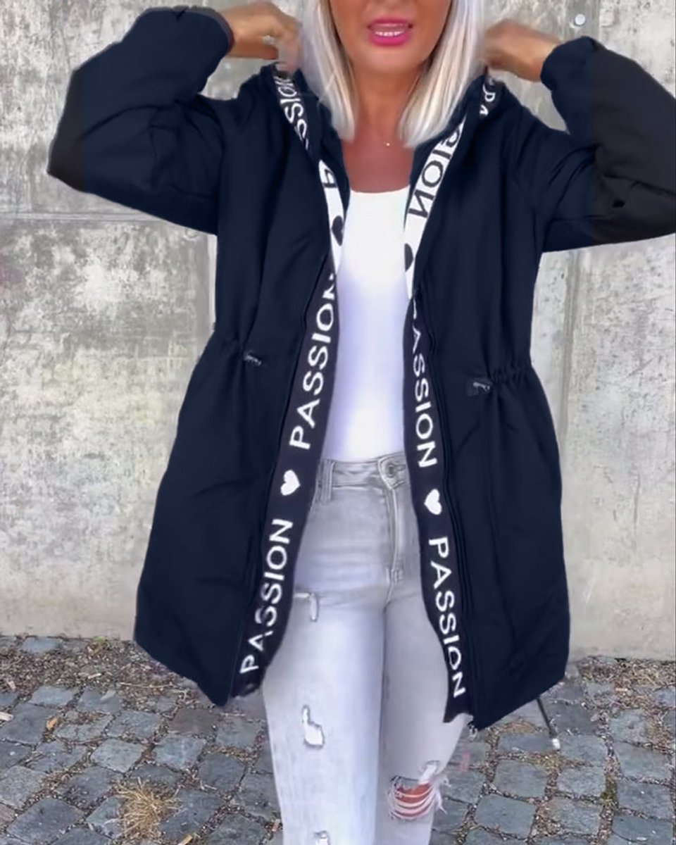Cassidy | Midi Parka with Hood and Drawstring