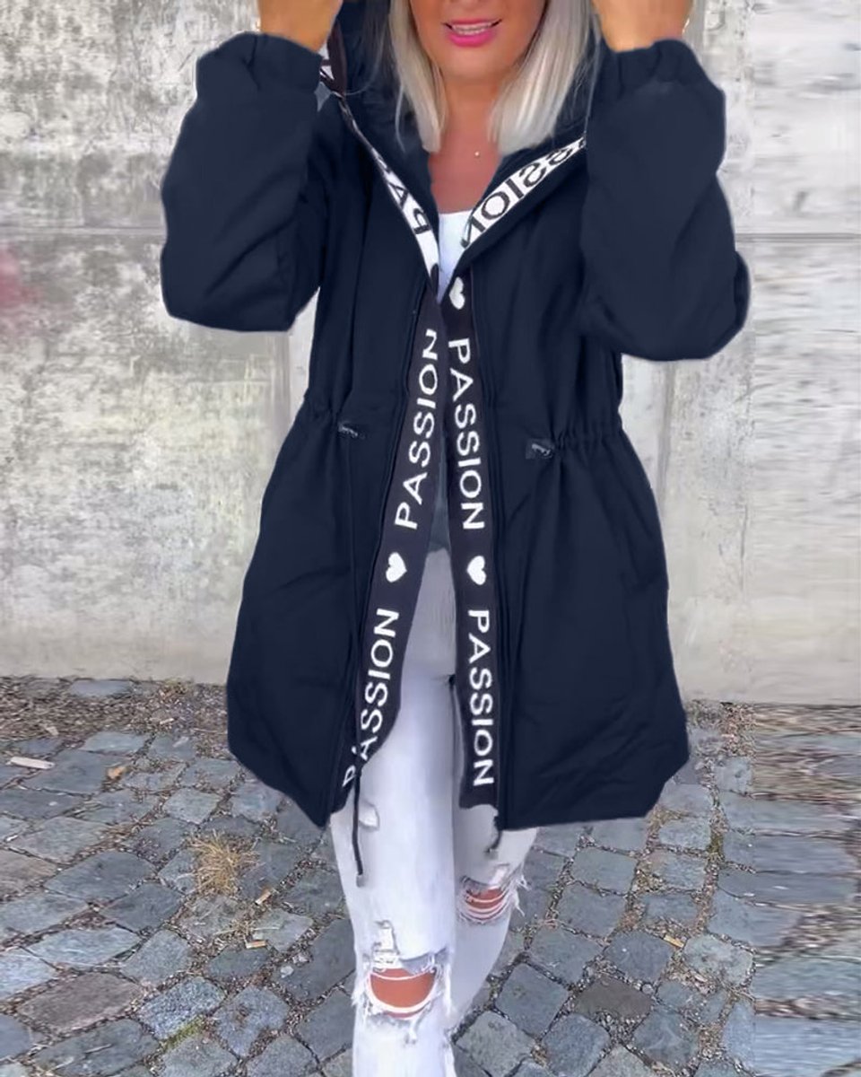 Cassidy | Midi Parka with Hood and Drawstring