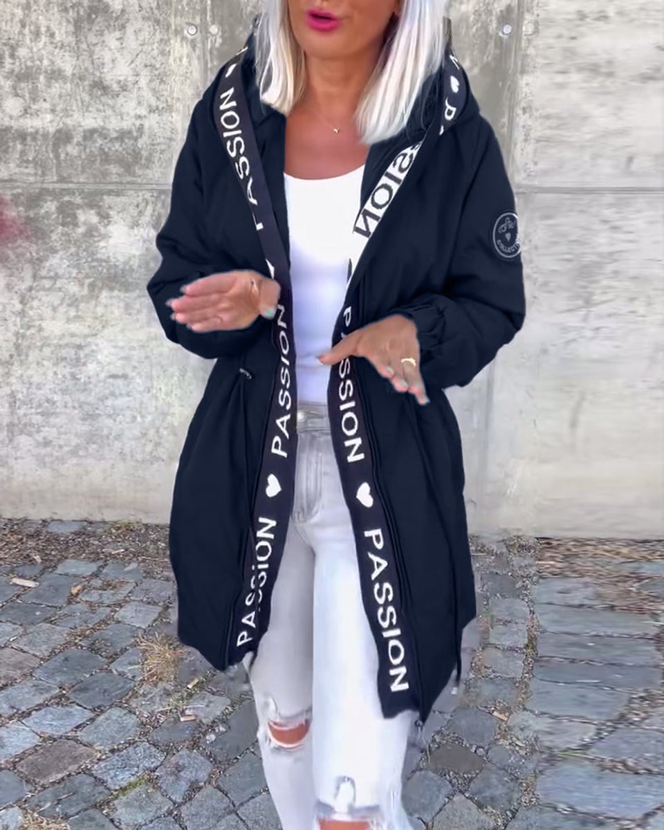 Cassidy | Midi Parka with Hood and Drawstring
