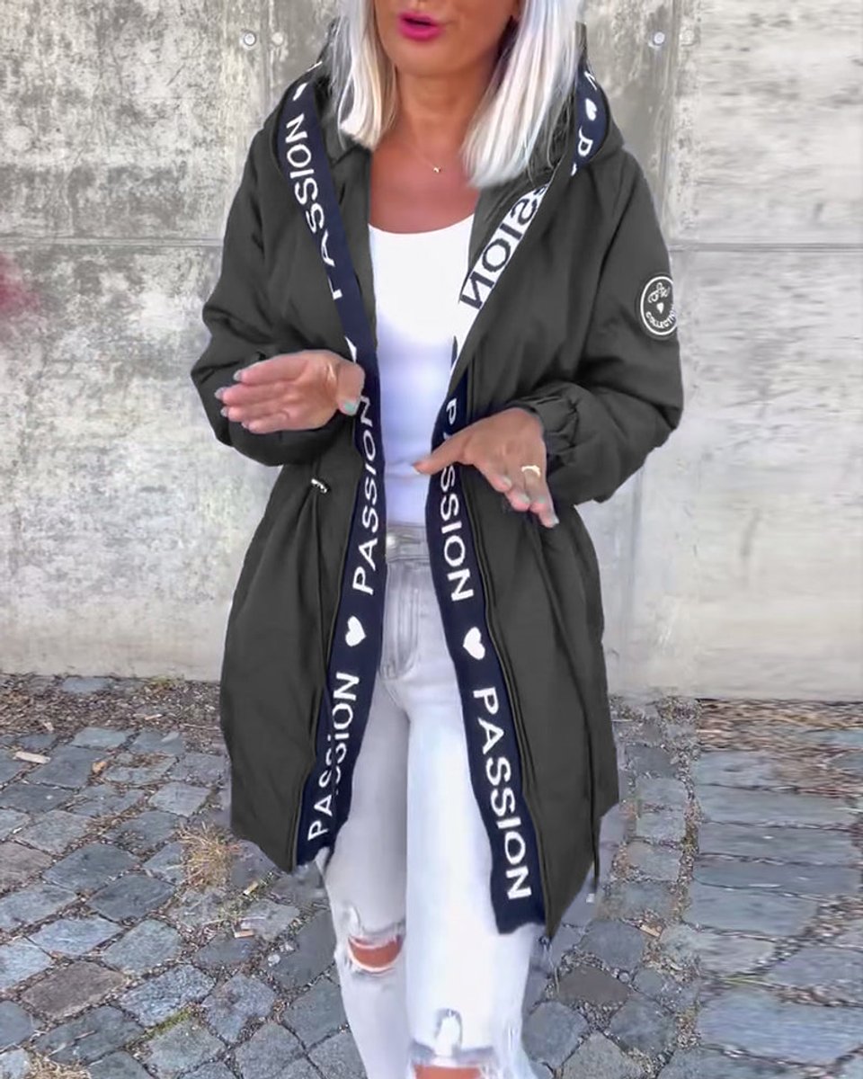 Cassidy | Midi Parka with Hood and Drawstring