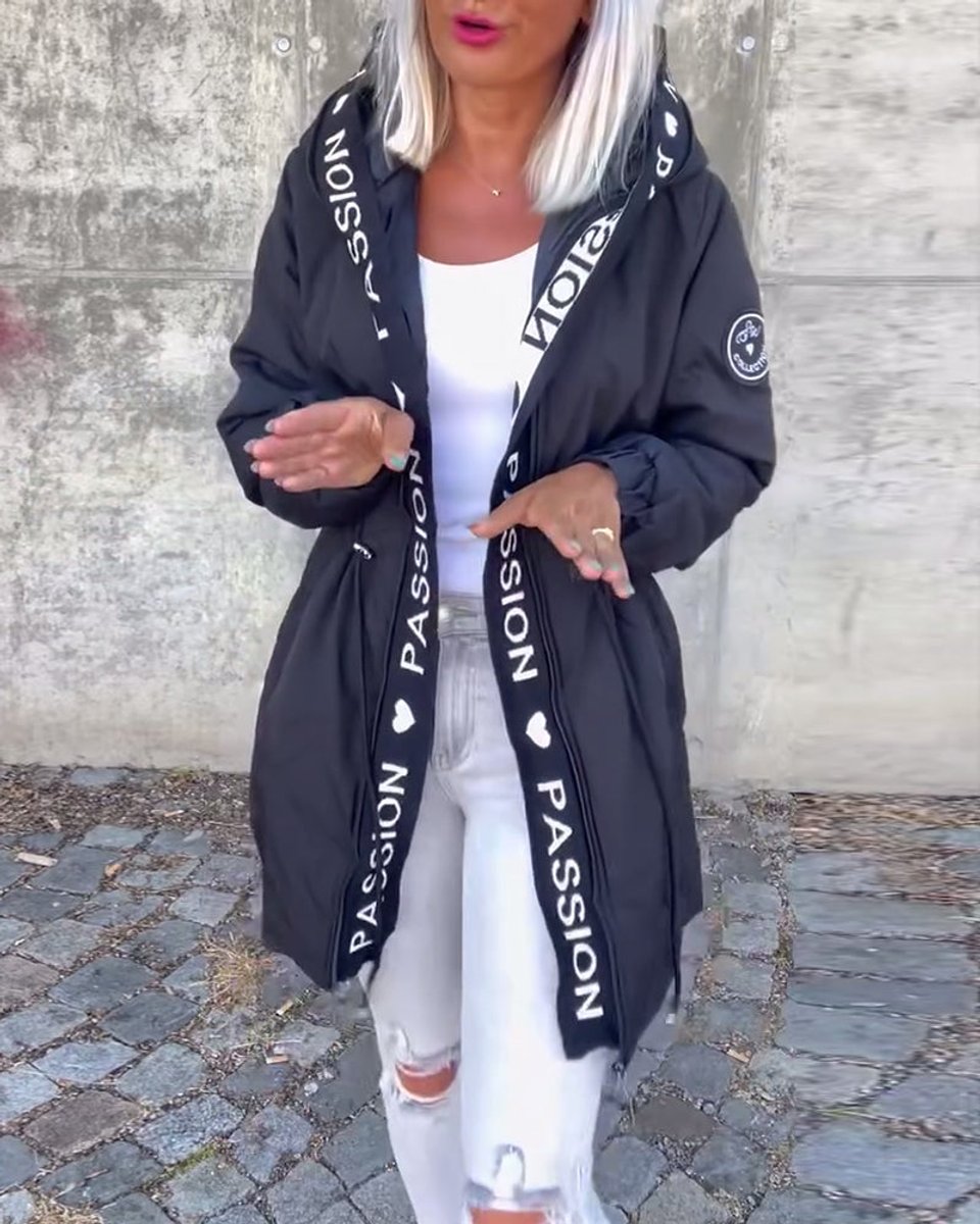 Cassidy | Midi Parka with Hood and Drawstring
