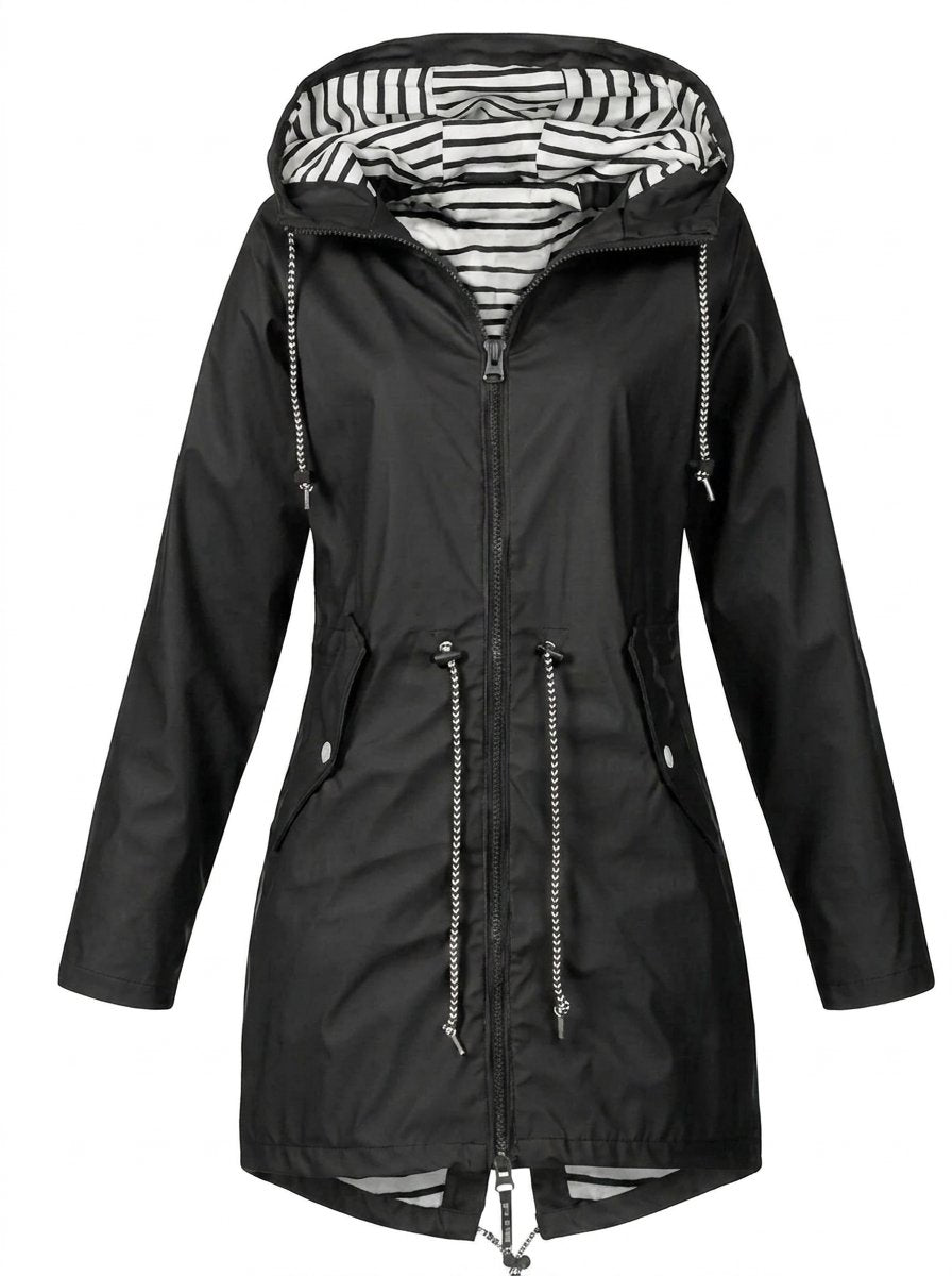 Maggie | Hooded Waterproof Coat with Drawstring