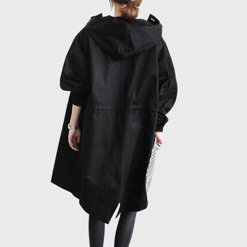 Ruby | Long Relaxed Fit Hooded Trench Coat