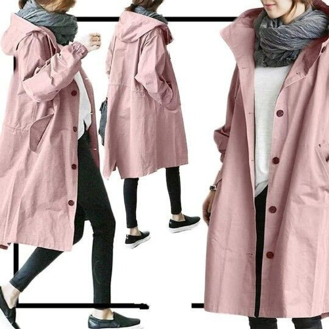 Mallory | Oversized Hooded Coat with Front Buttoning