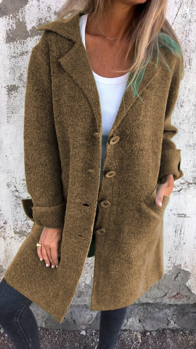 Lydia | Long Casual Coat with Lapels
