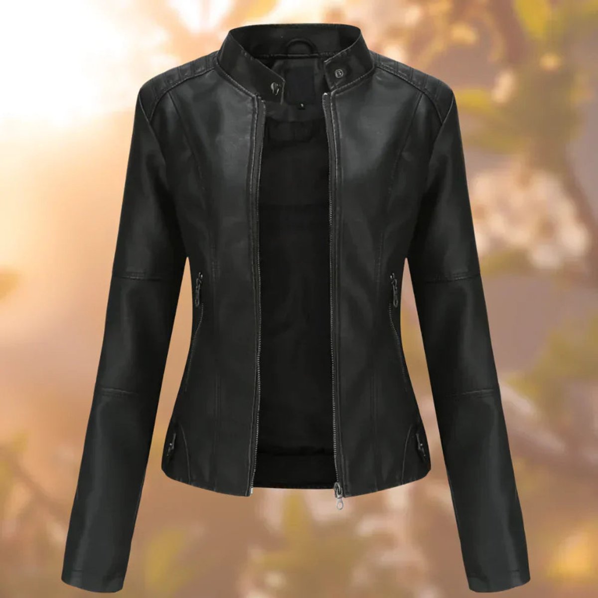 Lara | Women's Fitted Zip Moto Jacket