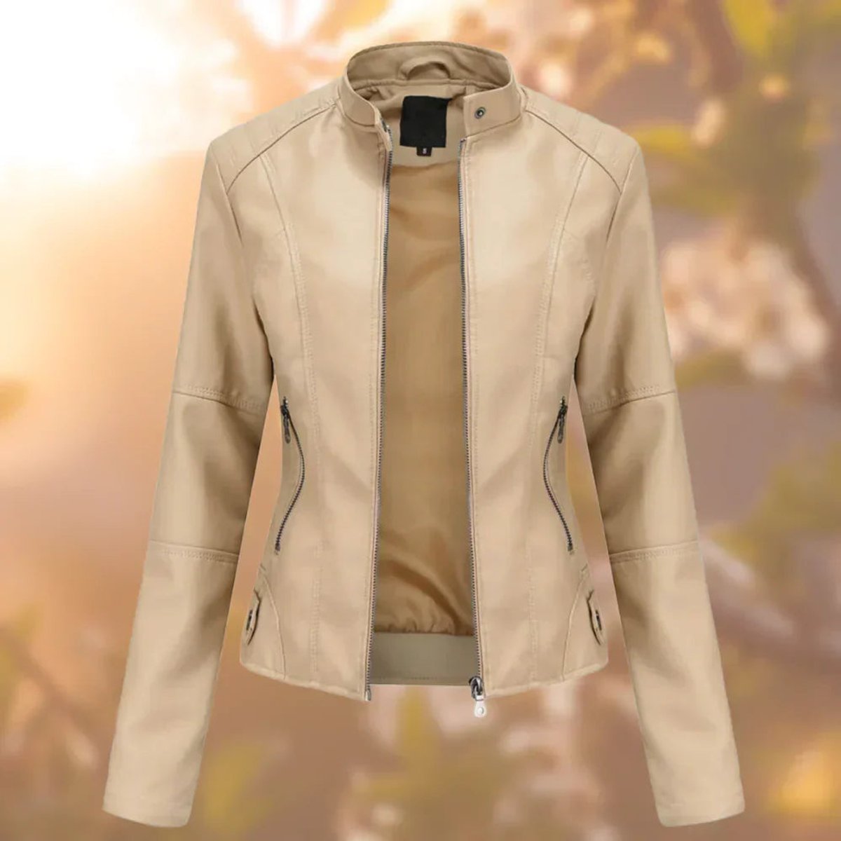 Lara | Women's Fitted Zip Moto Jacket