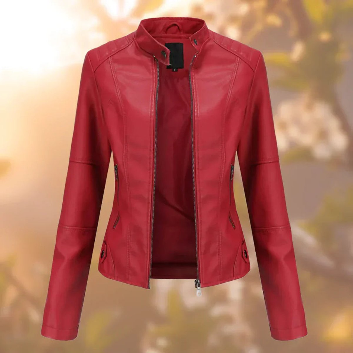 Lara | Women's Fitted Zip Moto Jacket
