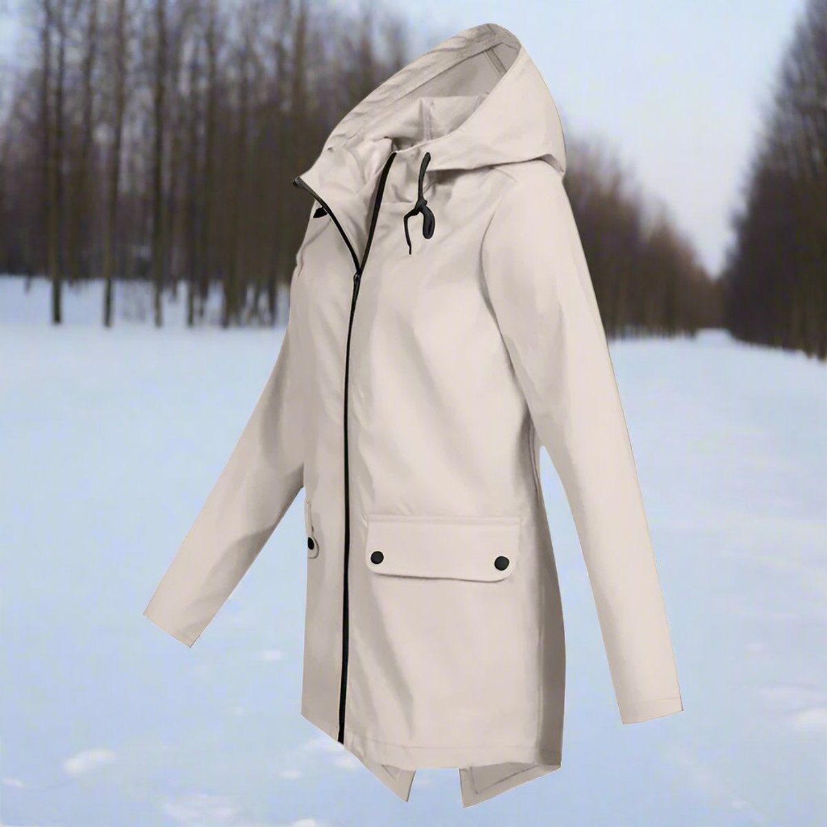 Loretta | Long Hooded Waterproof Coat