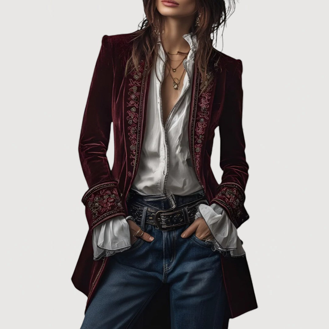 LYDIA – ELEGANT VELVET BLAZER