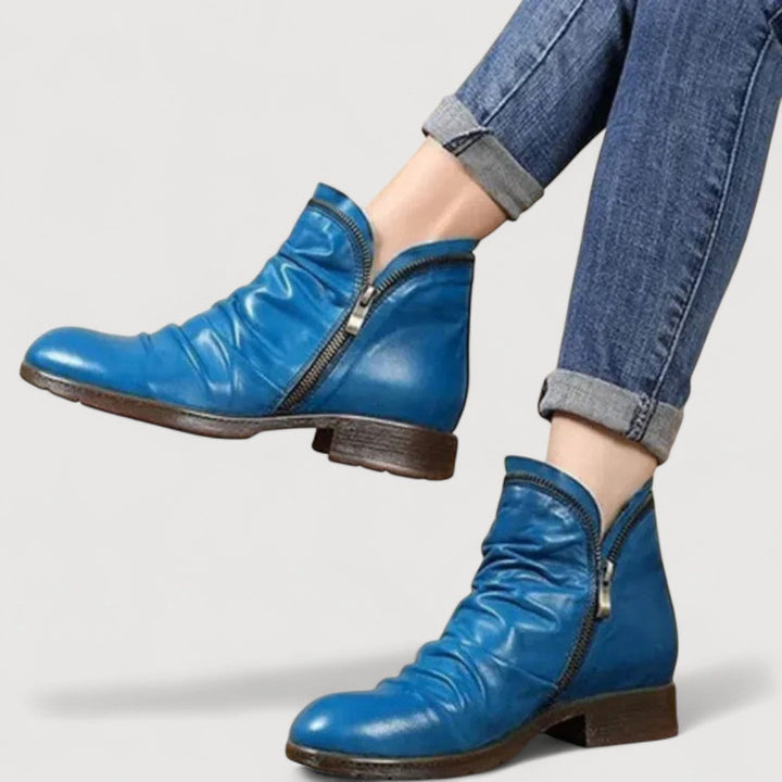 LIANELLA – Cozy Zip Ankle Boots