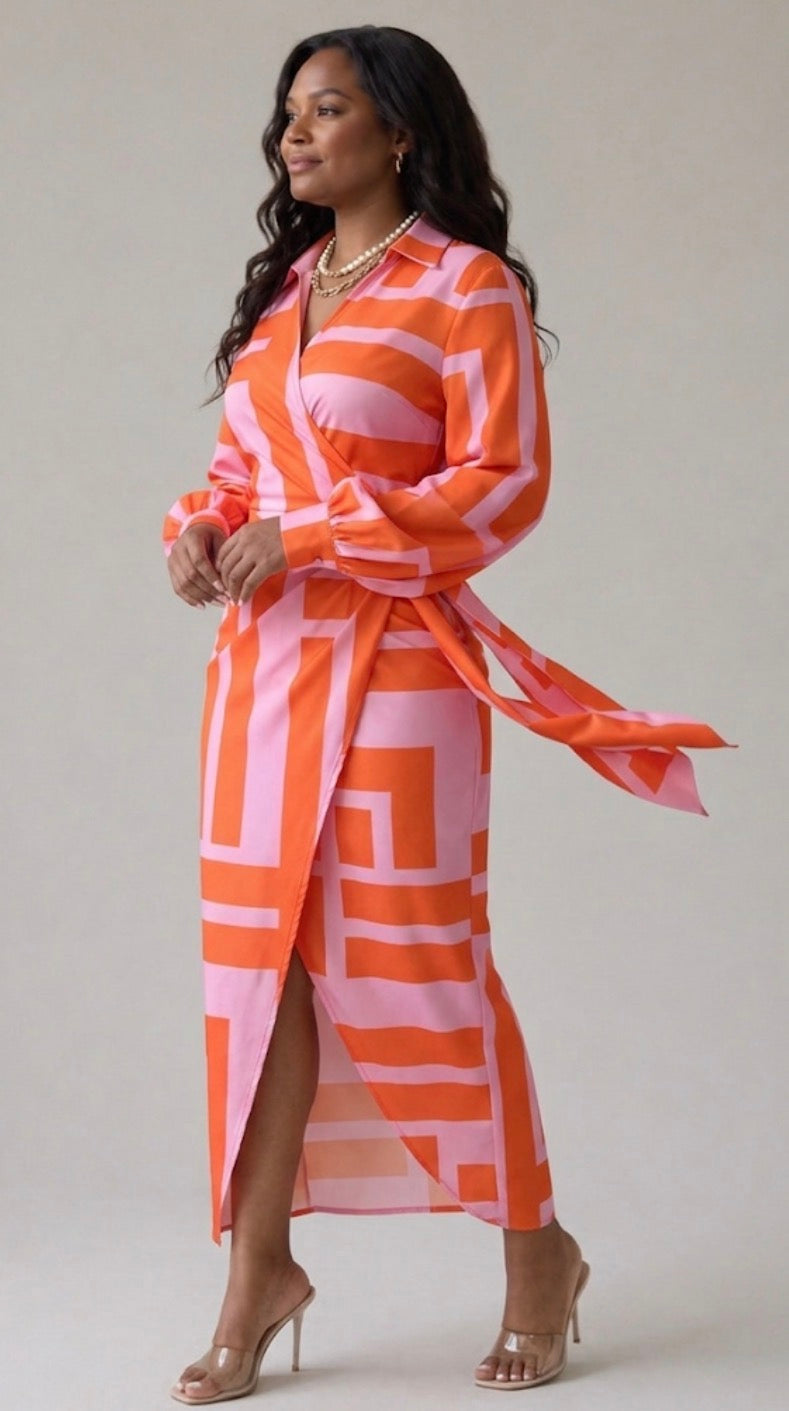Hayes & Tate™ | Printed Wrap Dress