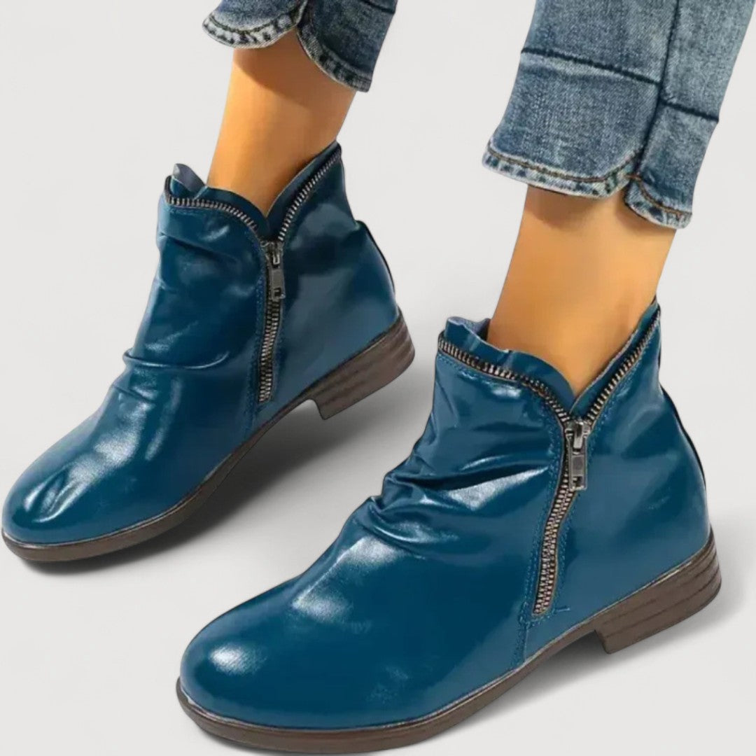 LIANELLA – Cozy Zip Ankle Boots