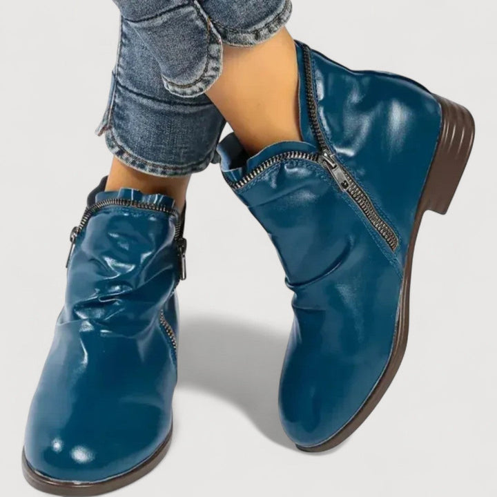 LIANELLA – Cozy Zip Ankle Boots