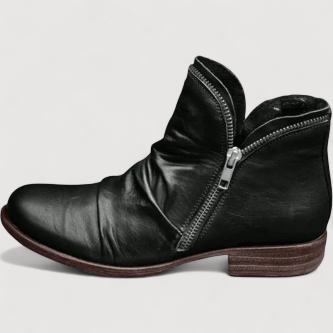 LIANELLA – Cozy Zip Ankle Boots