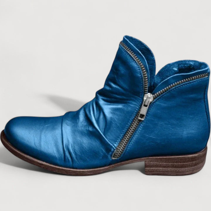 LIANELLA – Cozy Zip Ankle Boots