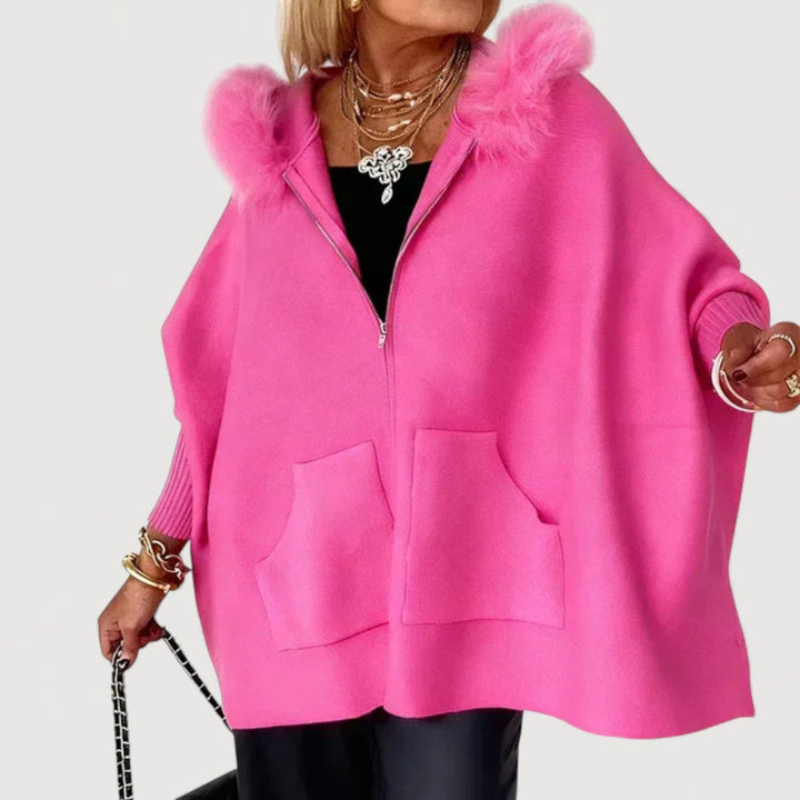 JENNA – CAPE COAT WITH HOOD