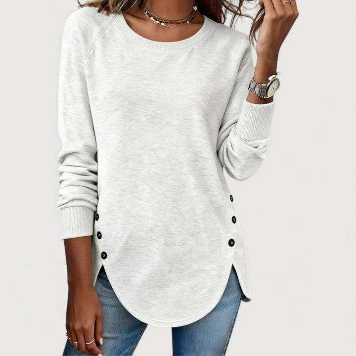 KIM – Button-Up Hem Top