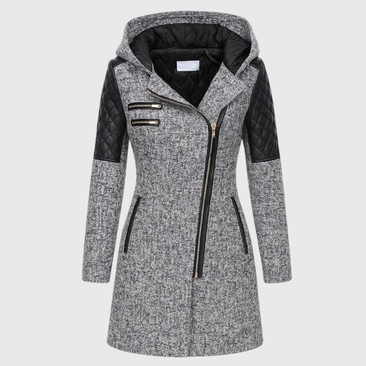 DANICA – QUILTED ZIPPERED COAT