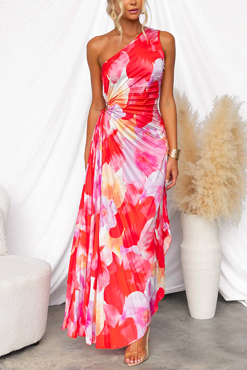 Hayes & Tate™  | Pleated One-Shoulder Dress