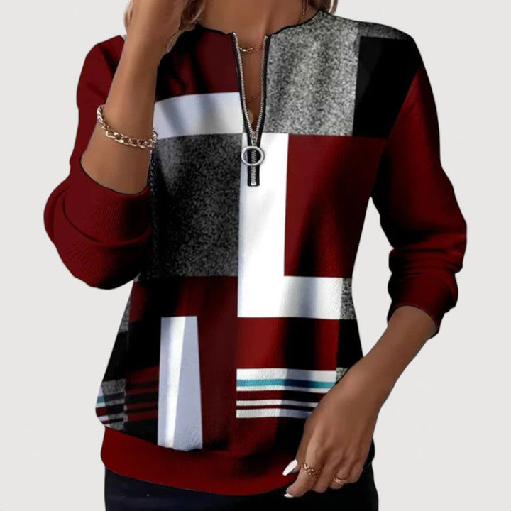 ELISIA – COMFORTABLE ZIP-UP SWEATER