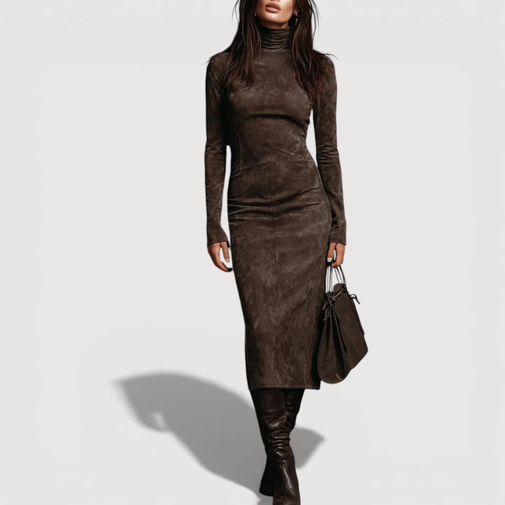 MILDRED – Sophisticated Suede Dress