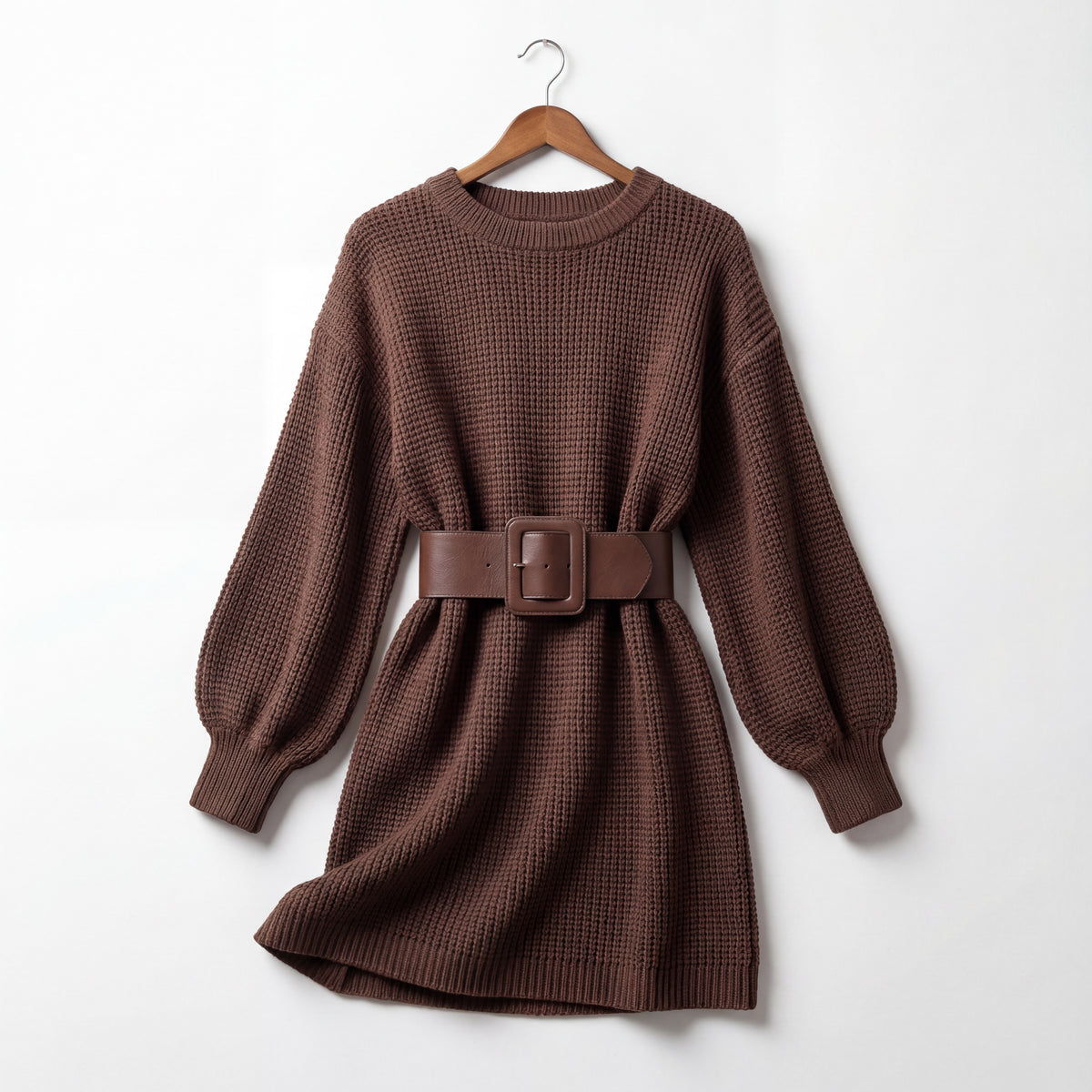 Bella's Structured Belt Knit Dress