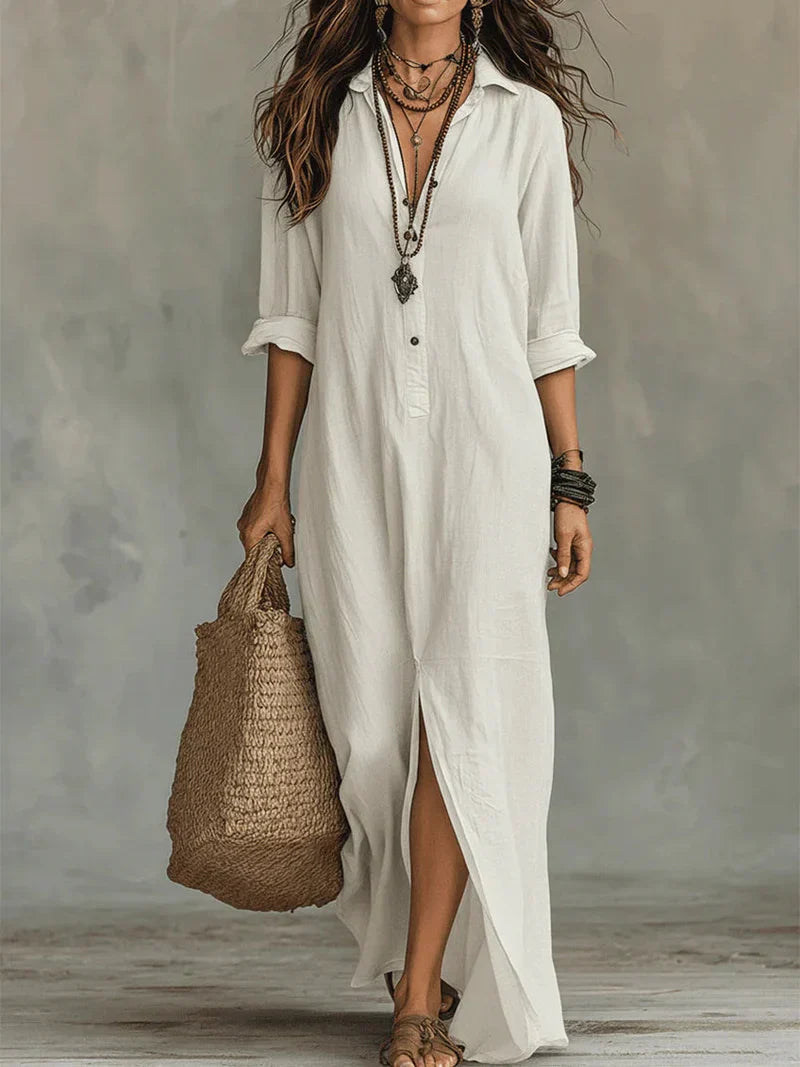 Selena™ | Maxi Dress with Buttons