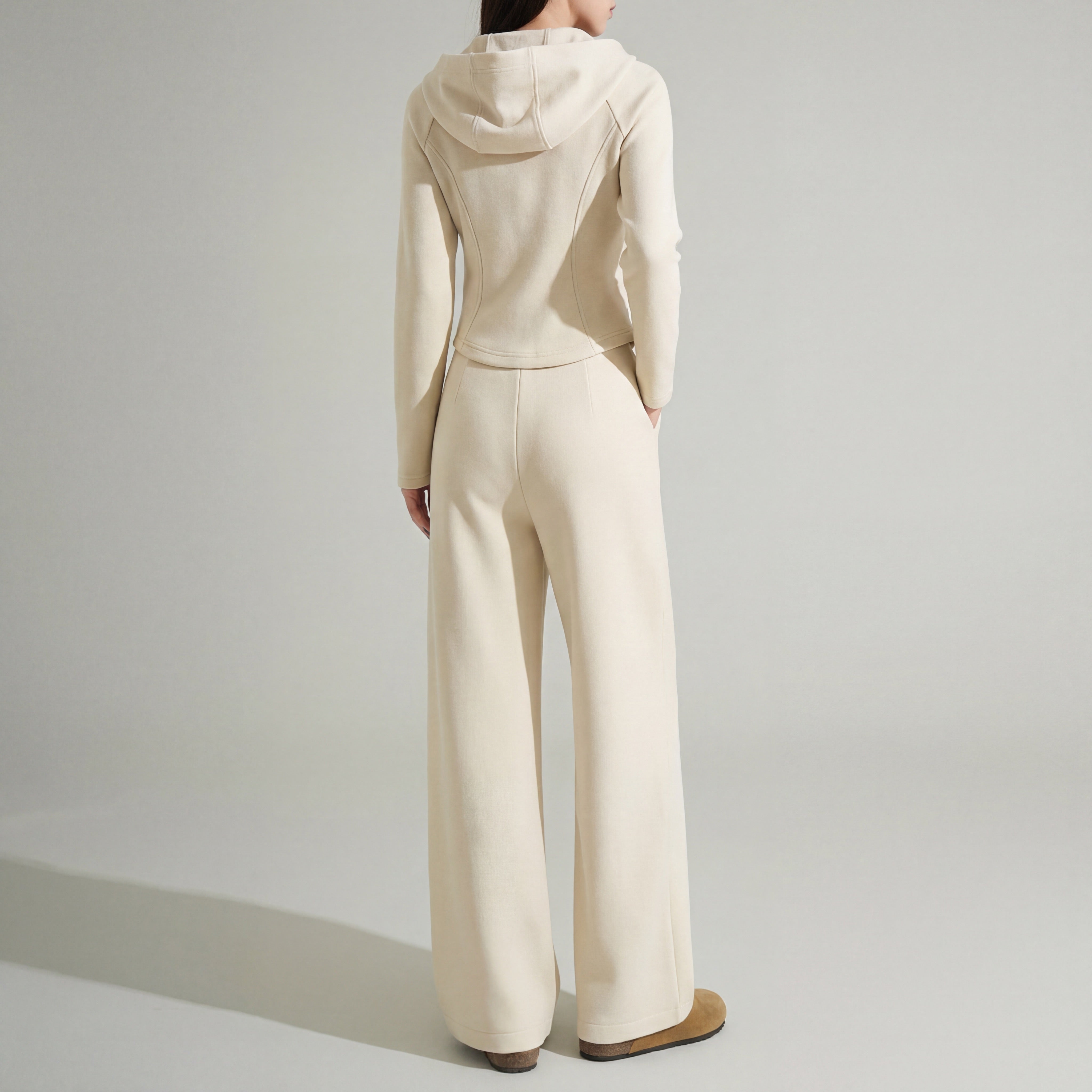 Brushed Knit Zip Hoodie & Pant Set