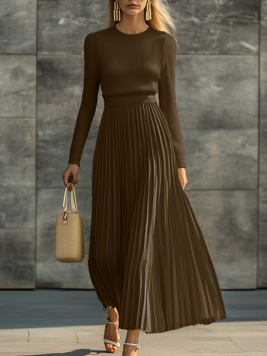 CHARLOTTE | CASUAL KNITTED SATIN DRESS