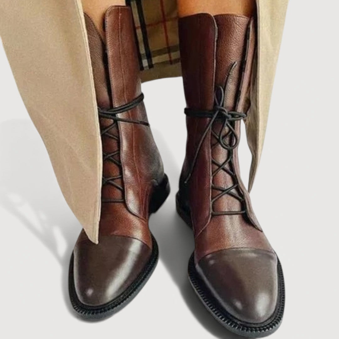 ELAINE – Laced Ankle Boots
