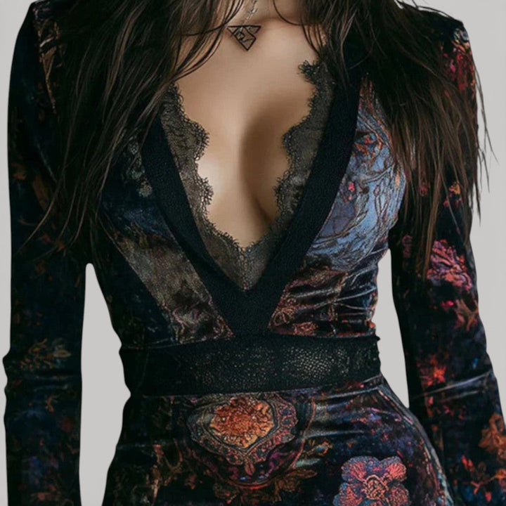 MAXINE – Velvet Lace Dress