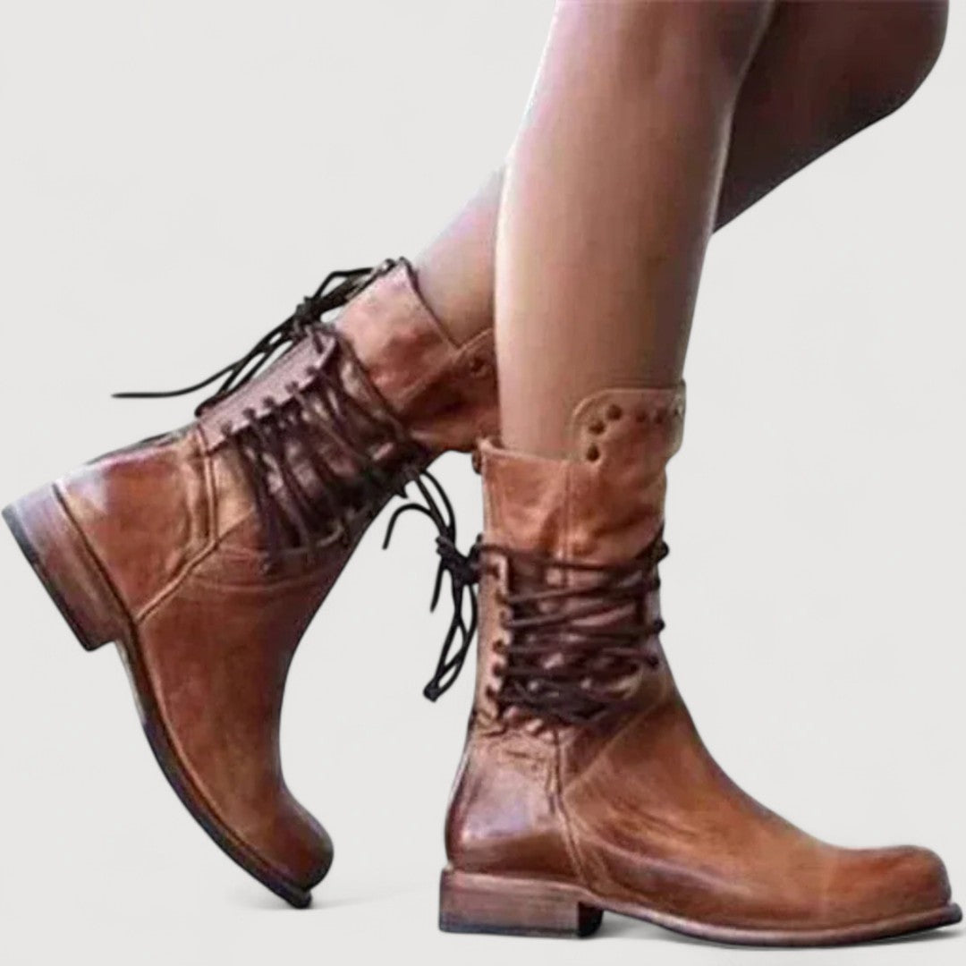 MAREN – WESTERN LACE-UP BOOTIES