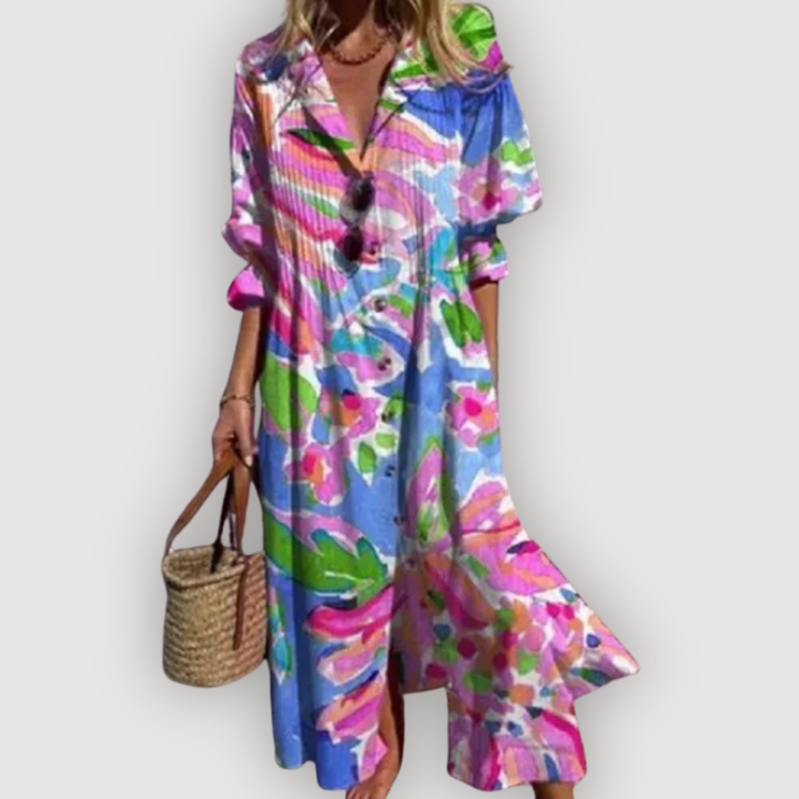 SERENA – FLOWER PRINT MAXI DRESS