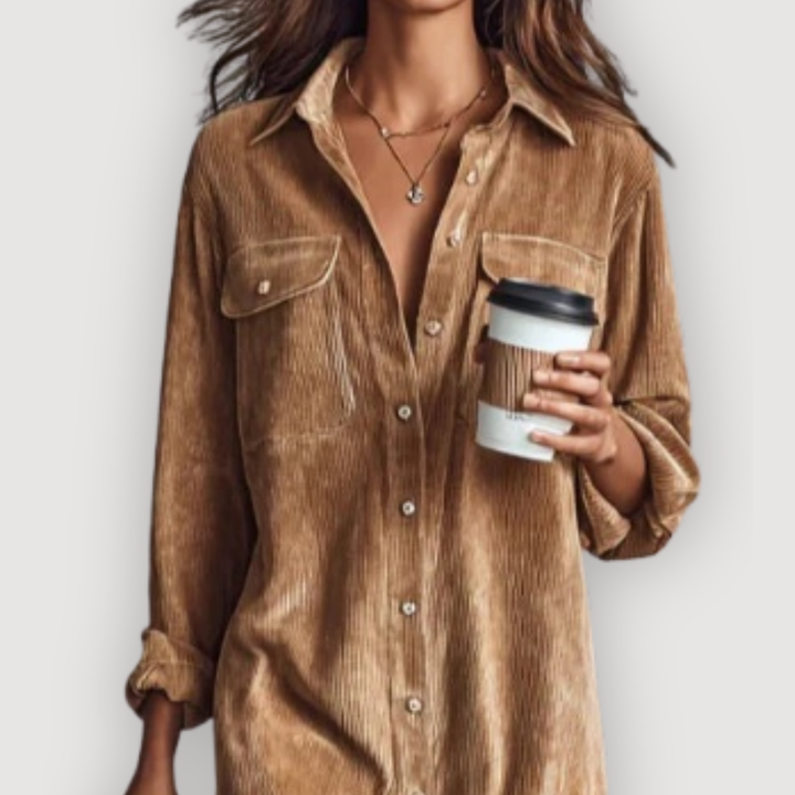 Savina – Stylish Corduroy Dress
