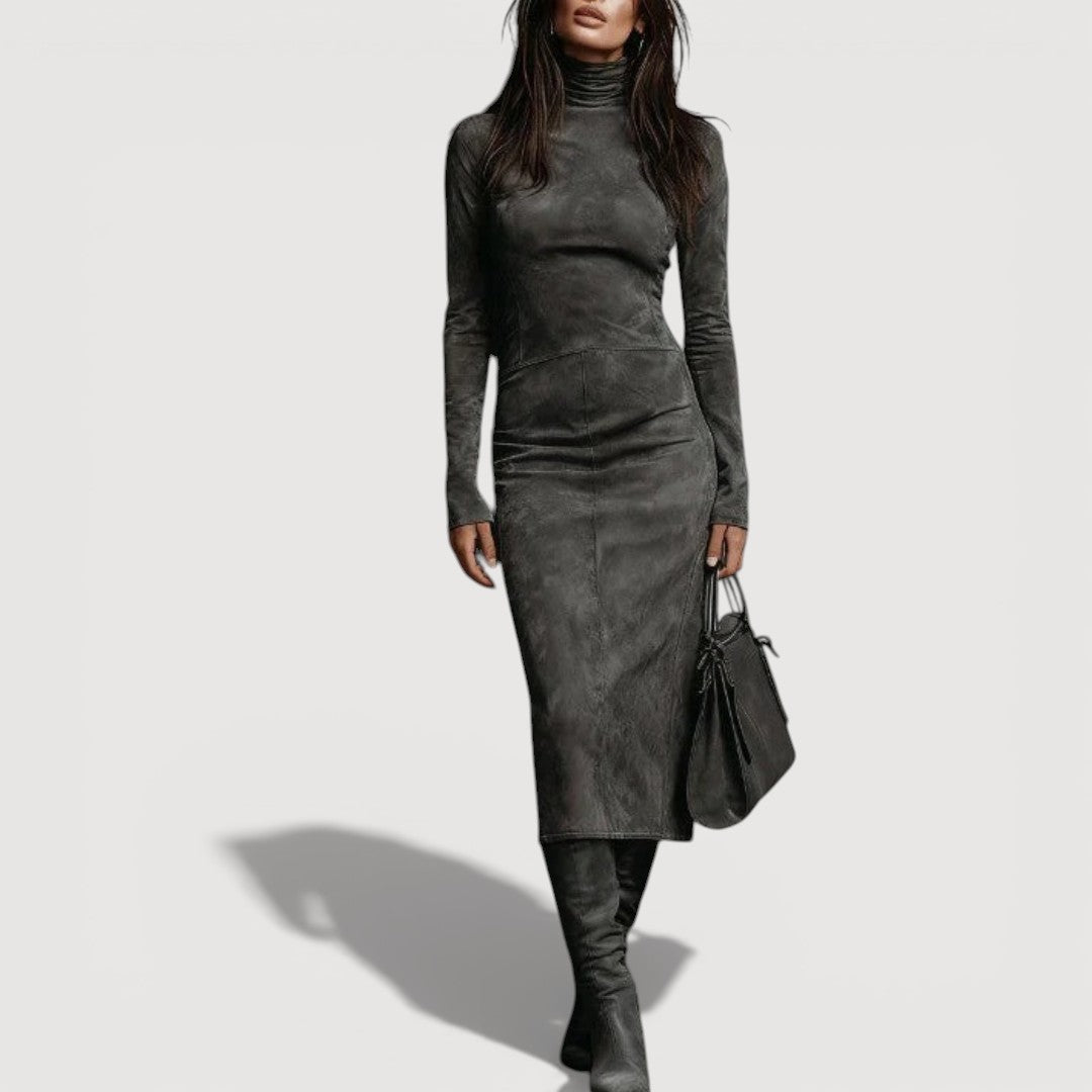 MILDRED – Sophisticated Suede Dress