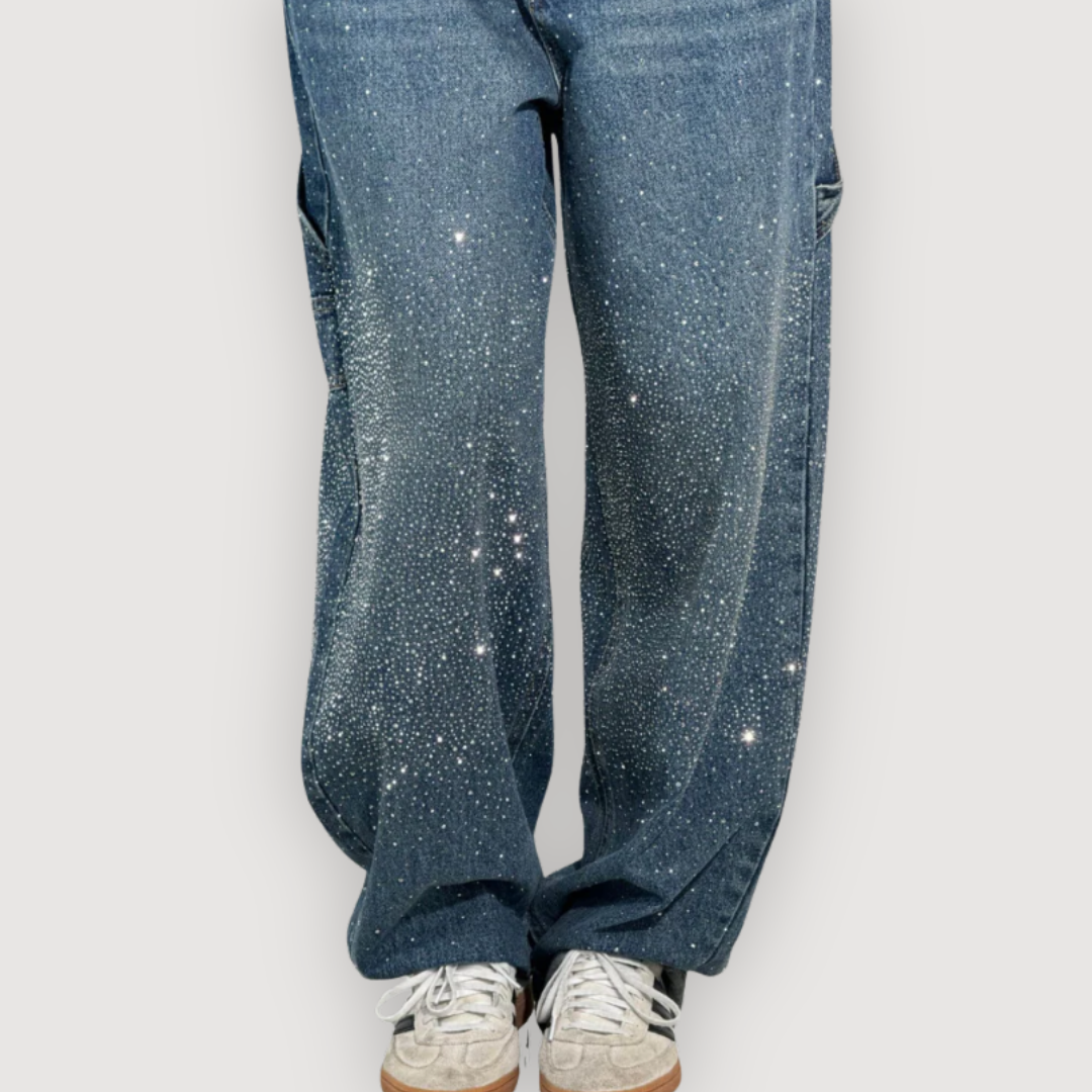 MICHELLE – GLITTER CARGO JEANS