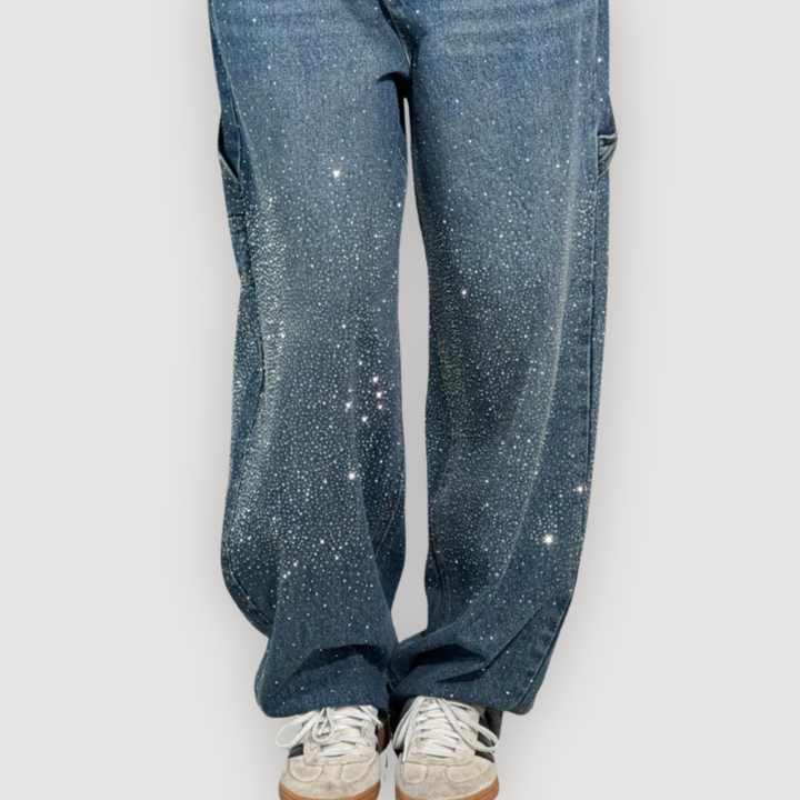 MICHELLE – GLITTER CARGO JEANS