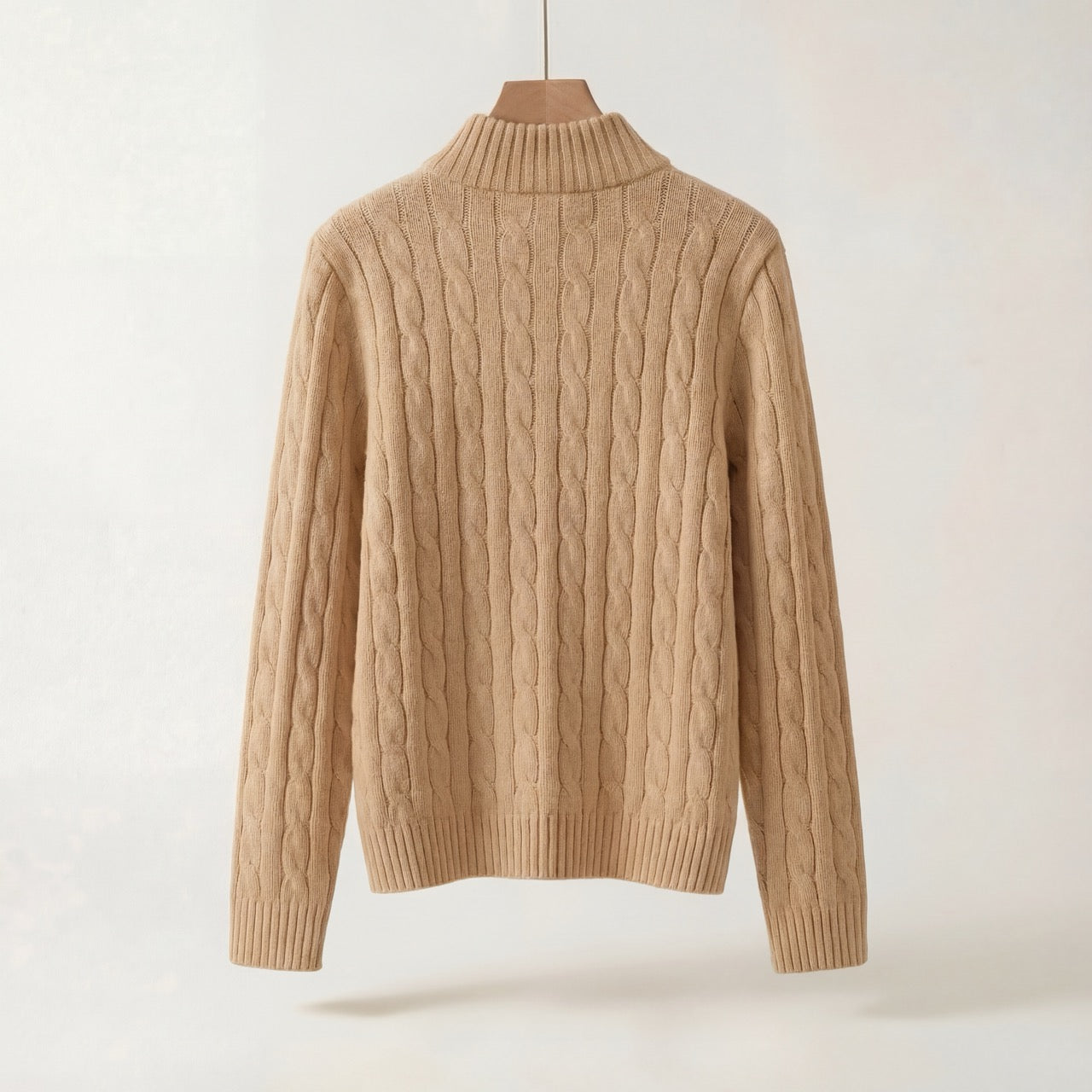 Varlyn Cashmere-Blend Relaxed Cable Half-Zip Jumper